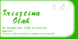 krisztina olah business card
