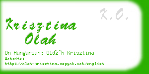 krisztina olah business card